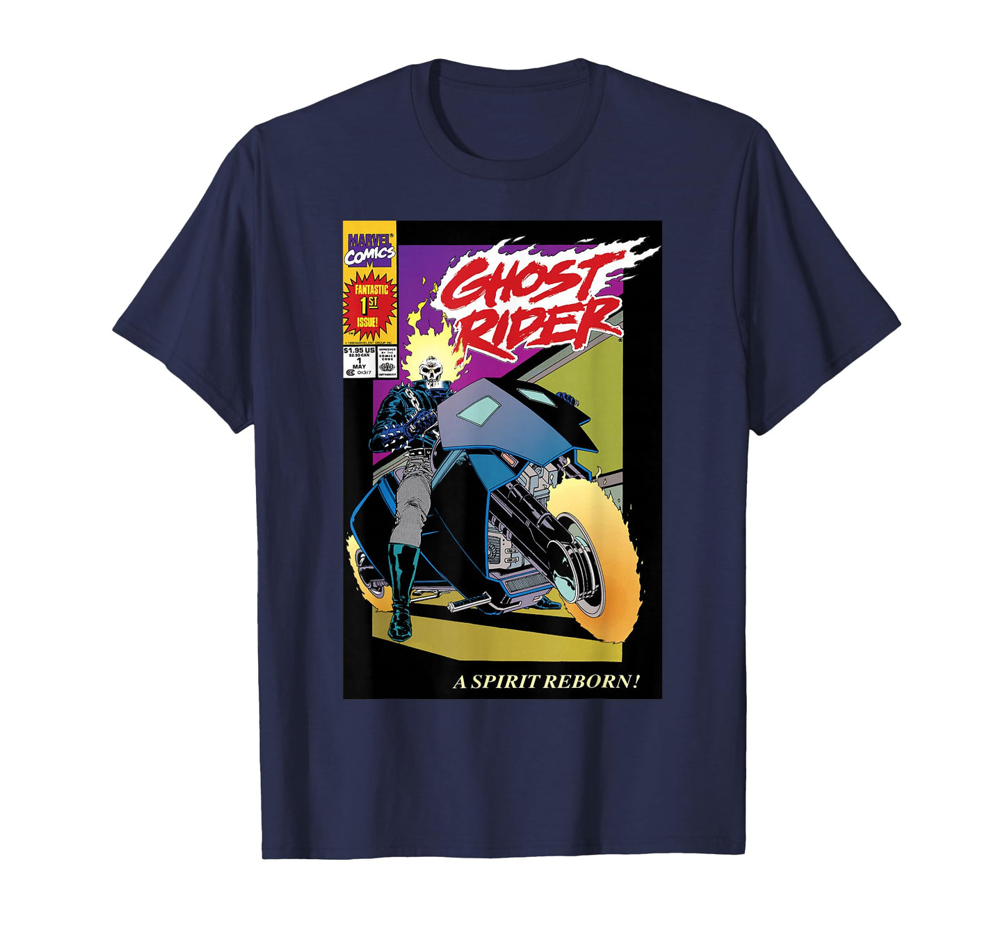 Marvel Ghost Rider Number 1 Comic Cover T-Shirt