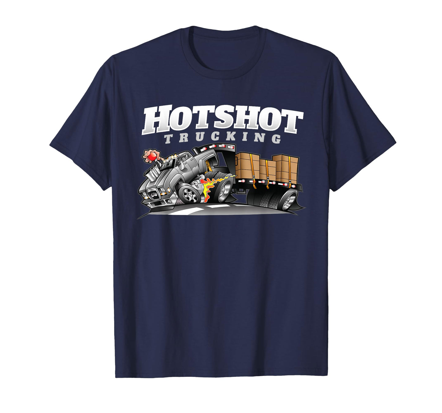 Hotshot Trucking Dually Truck And Trailer Dual Wheel Hauling T-Shirt