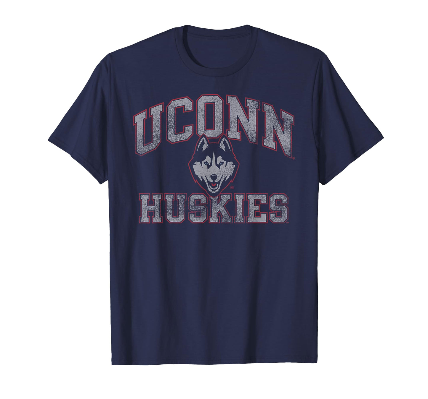 Connecticut Huskies Vintage Worn Navy Officially Licensed T-Shirt