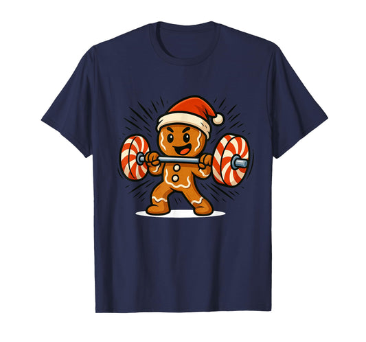 Gingerbread Man Christmas Workout T-Shirt
