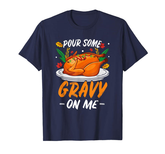 Anno Royal Unisex-Adults Thanksgiving Turkey Pattern T-Shirt, Black, Small