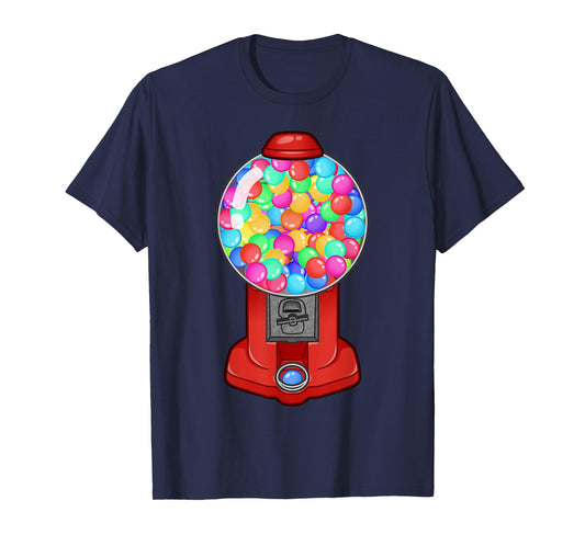 Funny Gumball Machine Halloween Gum Dispenser Easy Costume T-Shirt