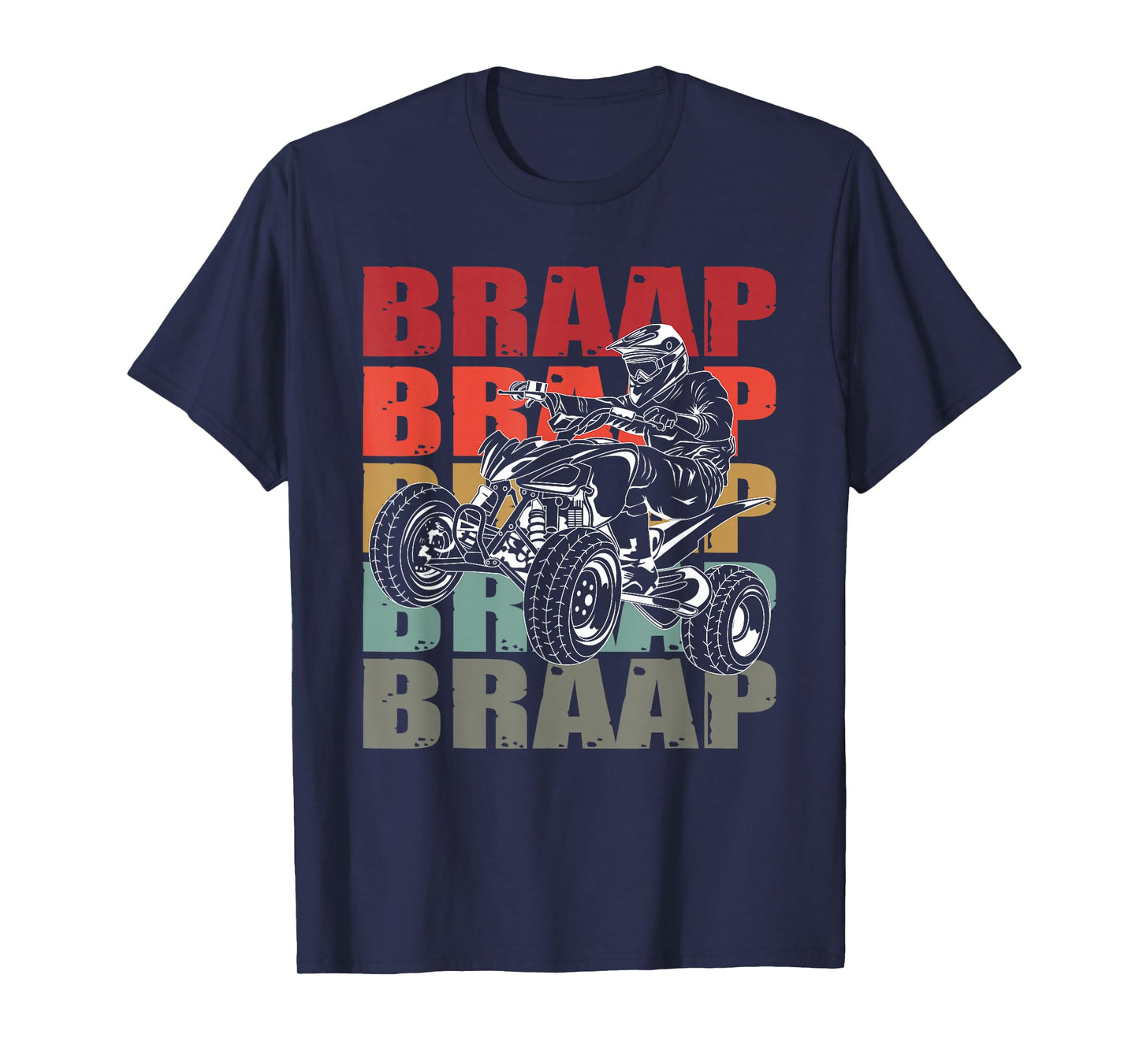 Funny Four Wheeler Quad Riding ATV Rider Racing Vintage Gift T-Shirt