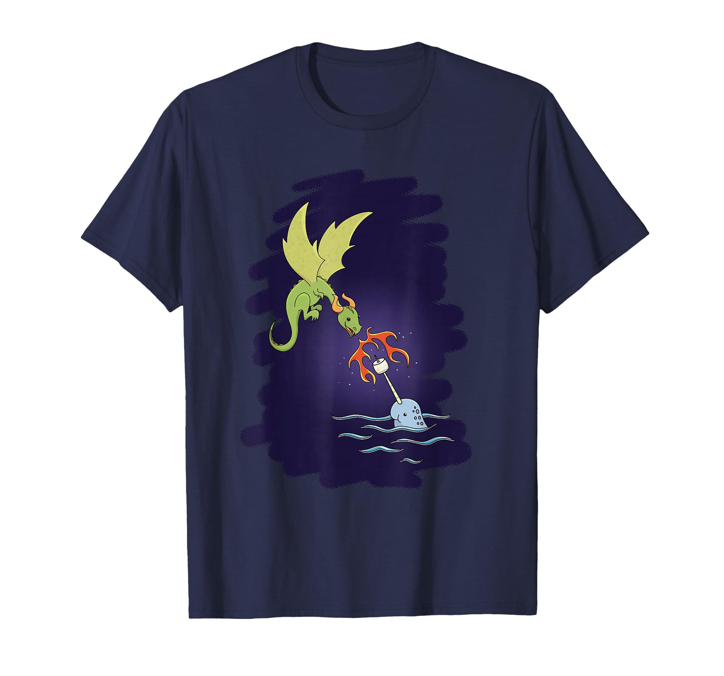 Dragon & Narwhal Campfire Marshmallow Roast, Teamwork T-Shirt