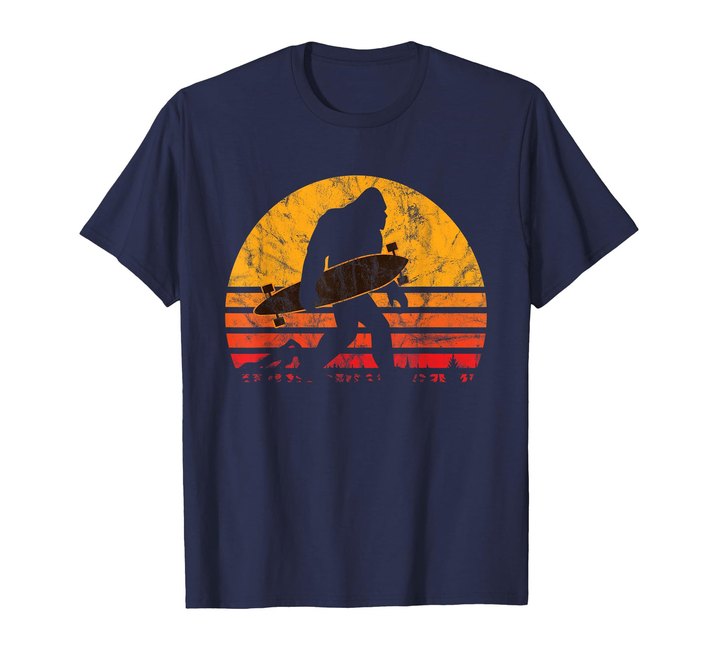 Longboard Bigfoot Skateboard & Sasquatch Fans Boys T-Shirt