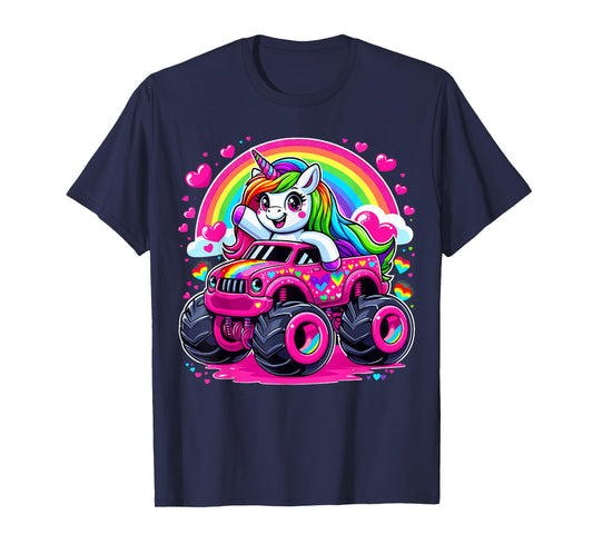 Unicorn Riding a Monster Truck T-Shirt