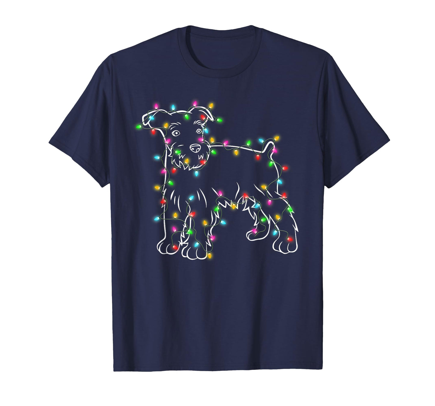 Schnauzer Dogs Tree Christmas Sweater Xmas Pet Animal Dog T-Shirt for Men Women Kids