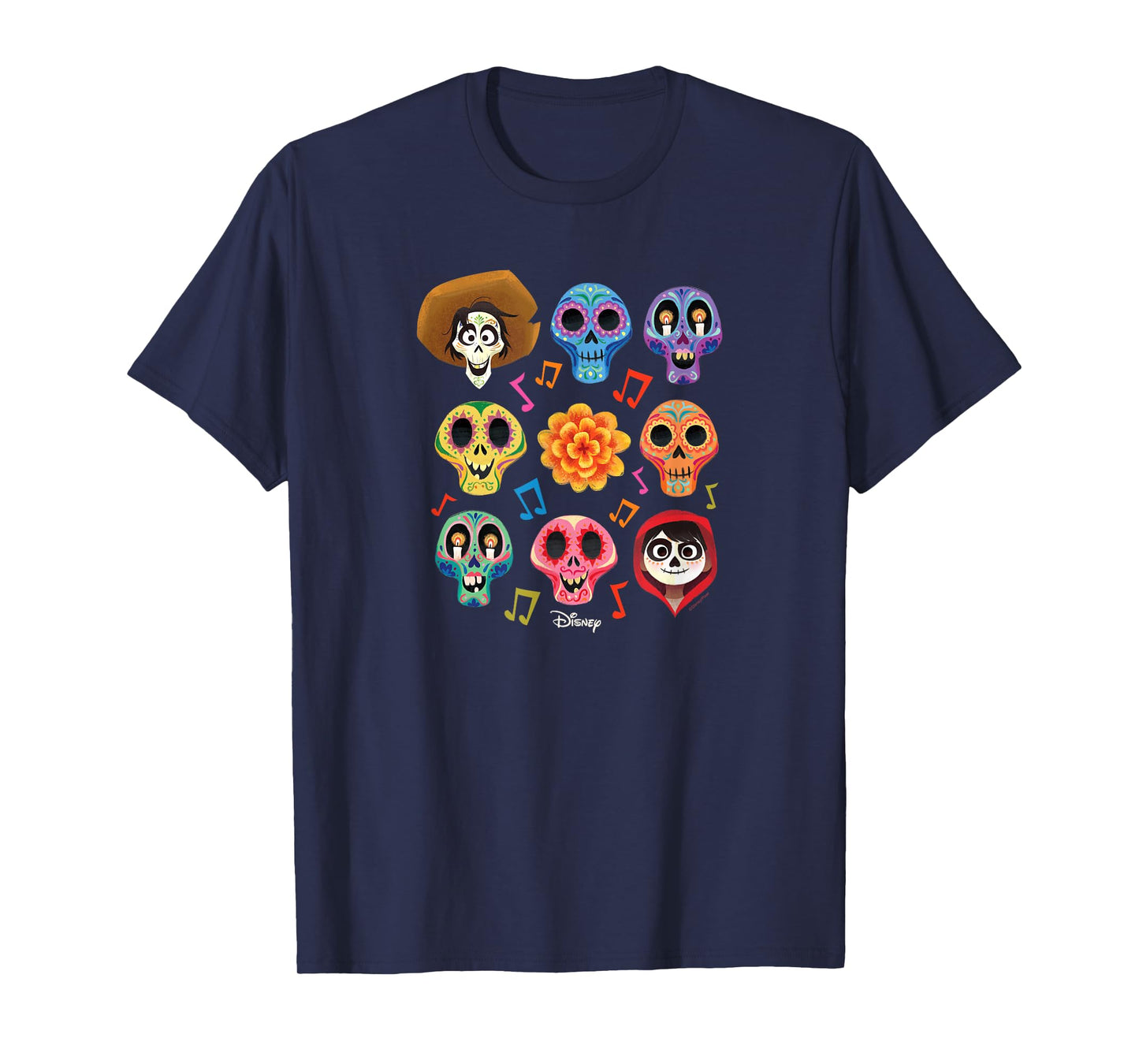 Coco - Character Grid Sugar Skulls T-Shirt
