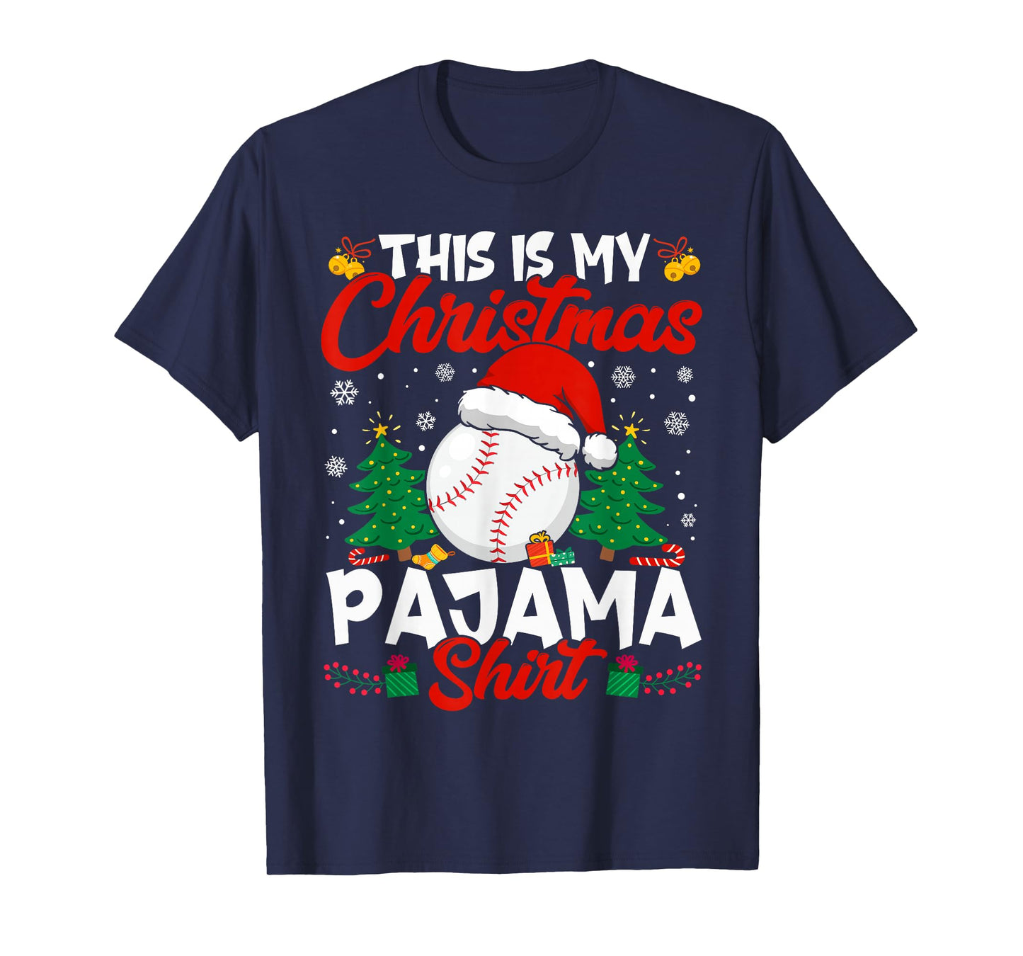 This Is My Christmas Baseball Lover Men Women Boy Girl T-Shirt