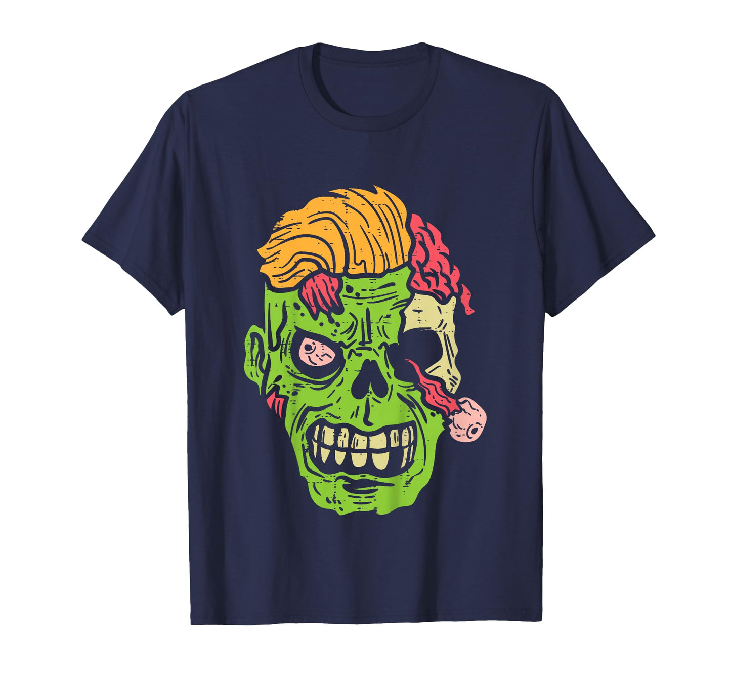 Kids Zombie Face Scary Spooky Creepy Halloween Boys Youth Teen T-Shirt