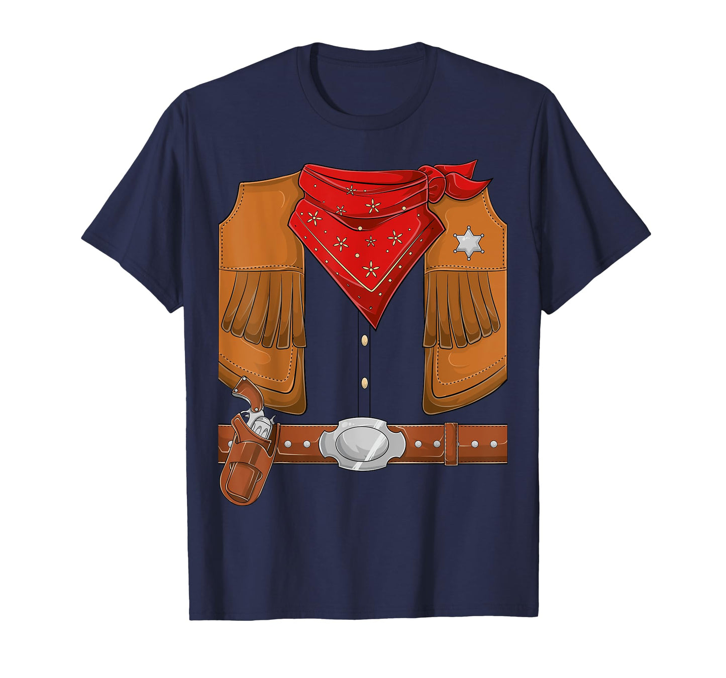 Cowboy Halloween Costume Men Women Kids Cowboy sherif T-Shirt
