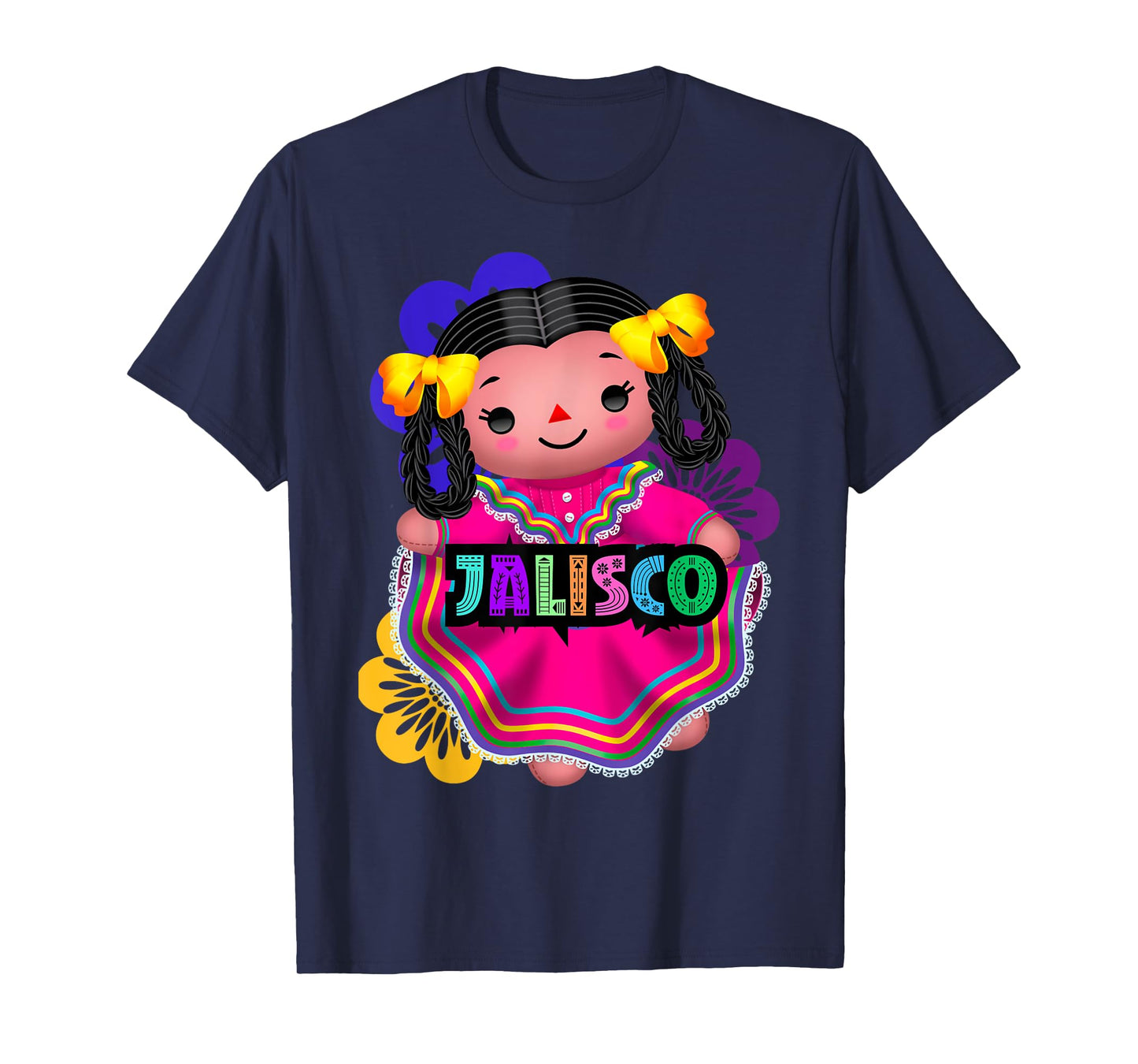 Jalisco Muñeca Lelé, Handmade Mexican Rag Doll Collection T-Shirt