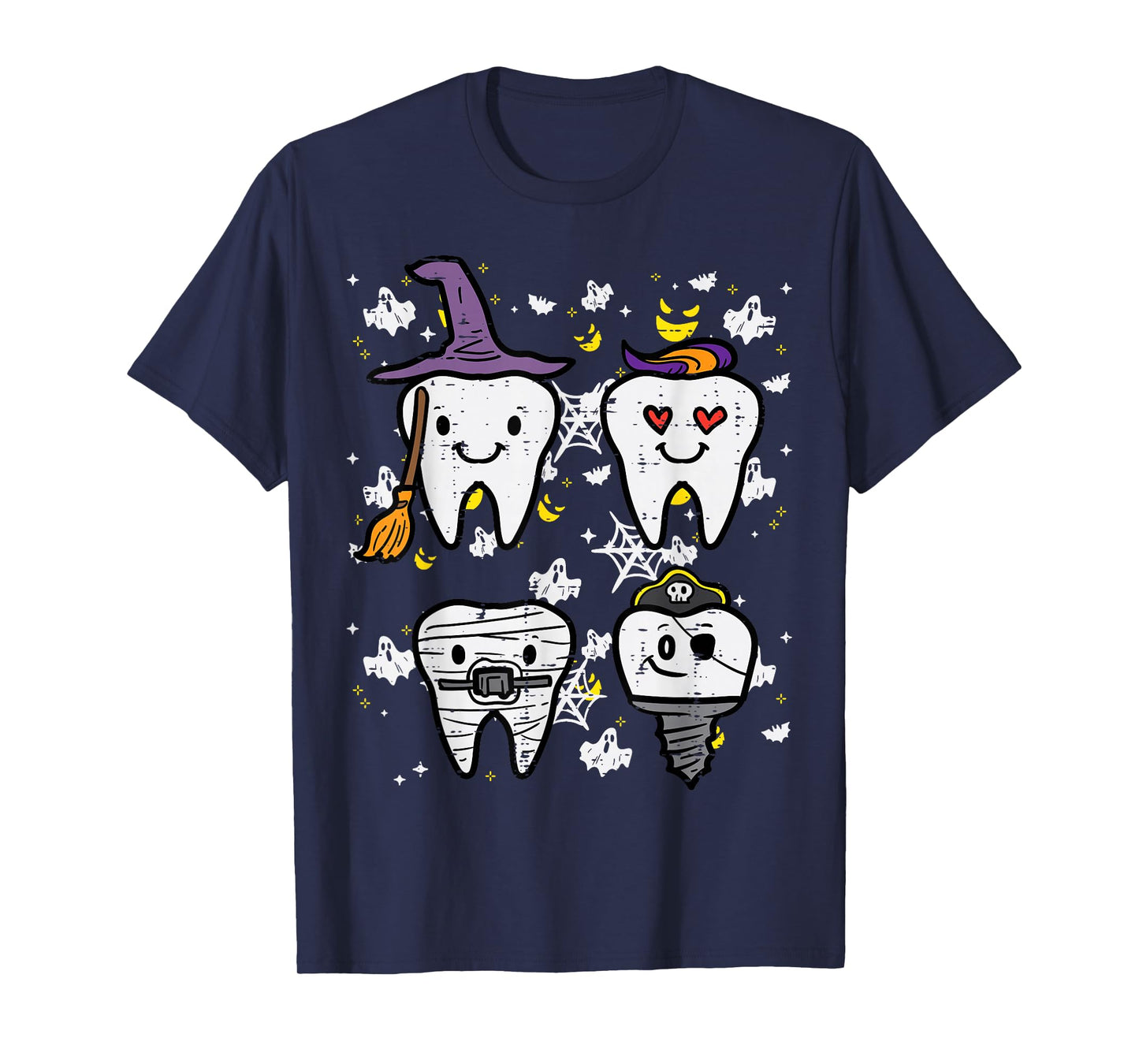 Halloween Dentist Witch Teeth Dental Crew Costume Men Women T-Shirt