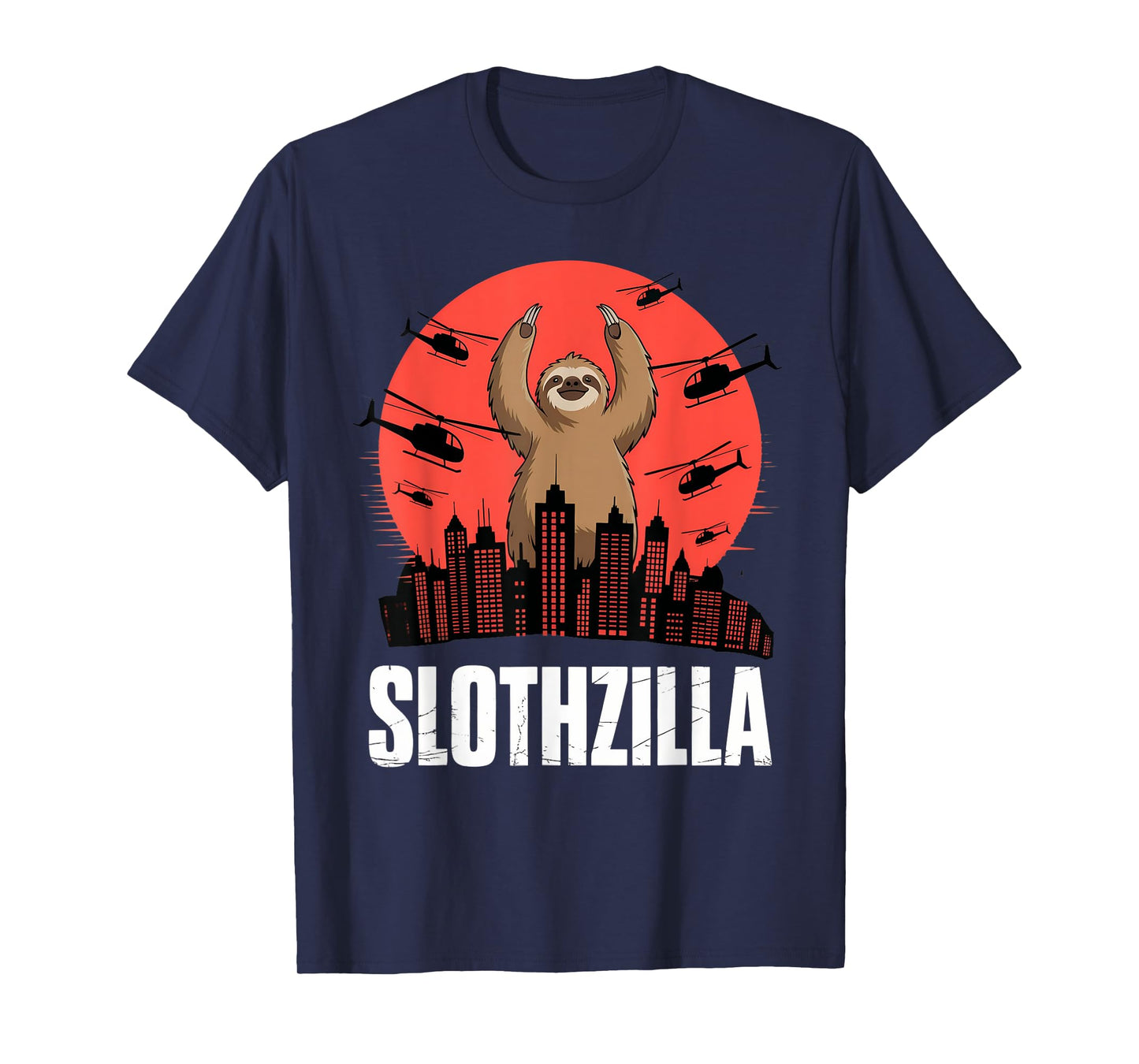 Slothzilla Funny Sloth Monster Japanese Art T-Shirt