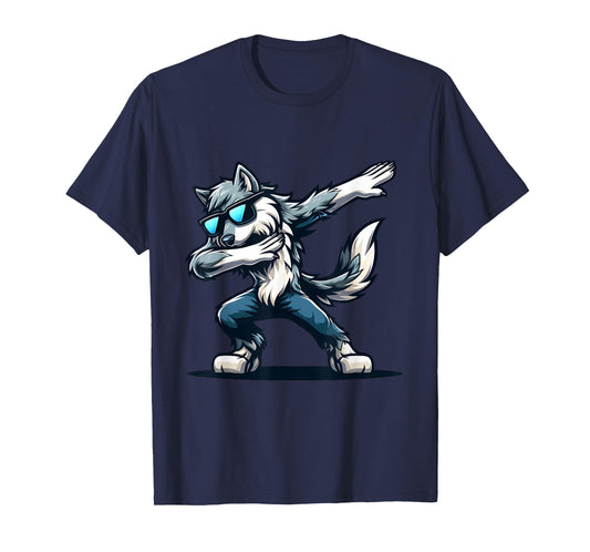 Funny Dab Timber Wolf Dancing Dabbing Wolf T-Shirt