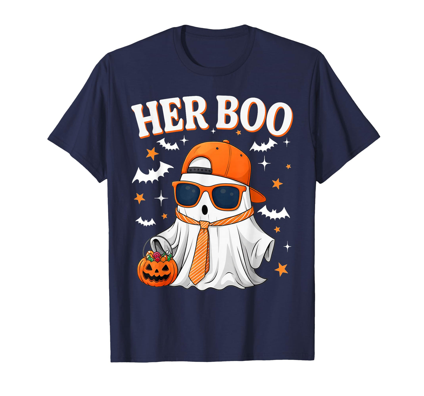 Her Boo & His Boo Funny Matching Halloween Couples T-Shirt