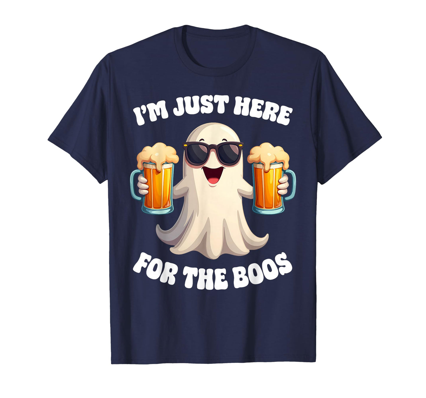 Funny I'm Just Here For The Boos Adult Halloween Costume T-Shirt