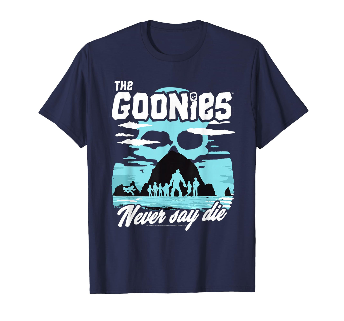 The Goonies Cannon Beach Never Say Die Illustration Movie T-Shirt