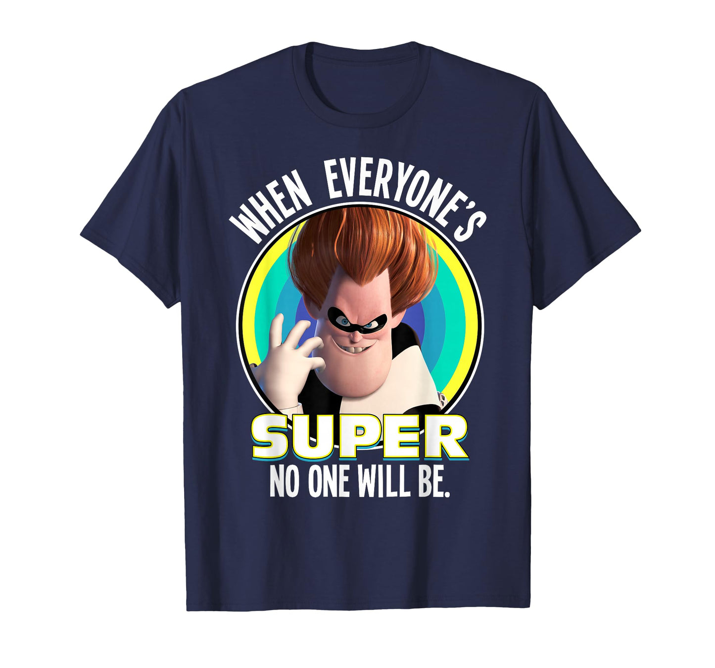 Disney Pixar The Incredibles Syndrome Super Retro Portrait T-Shirt