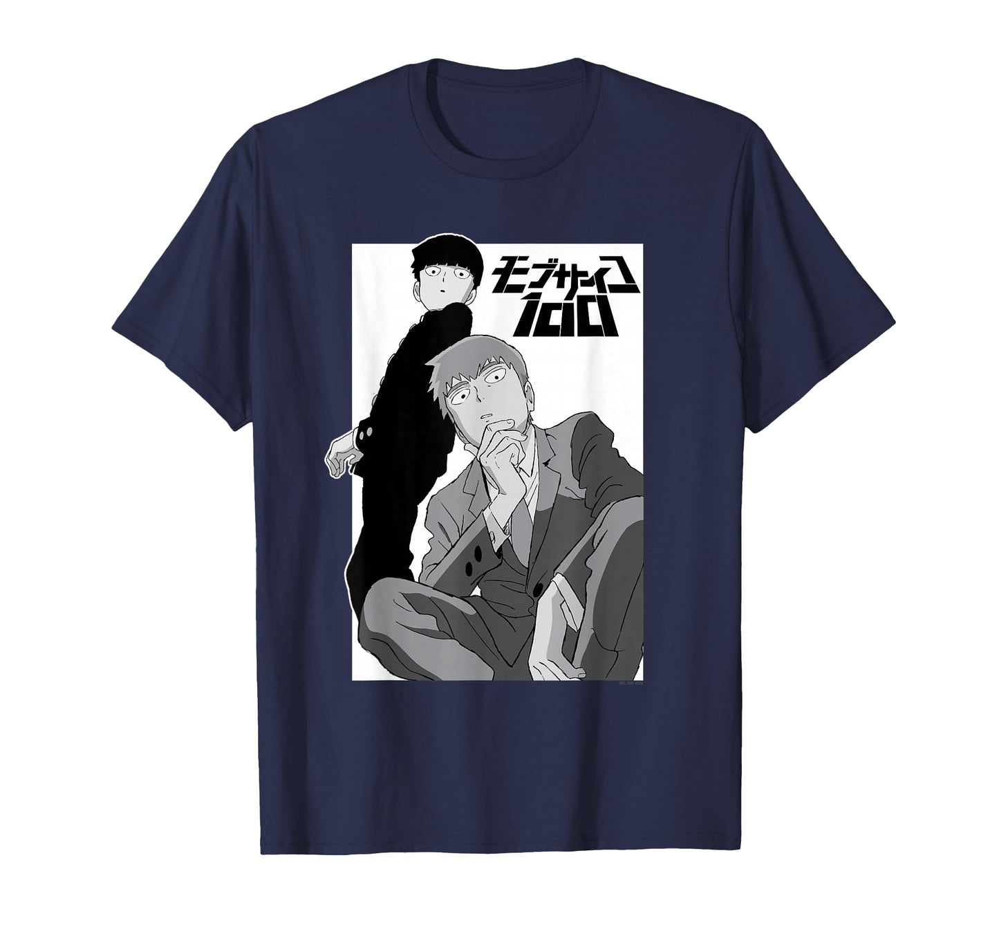 Mob Psycho 100 Black and White Shigeo and Arataka Anime T-Shirt