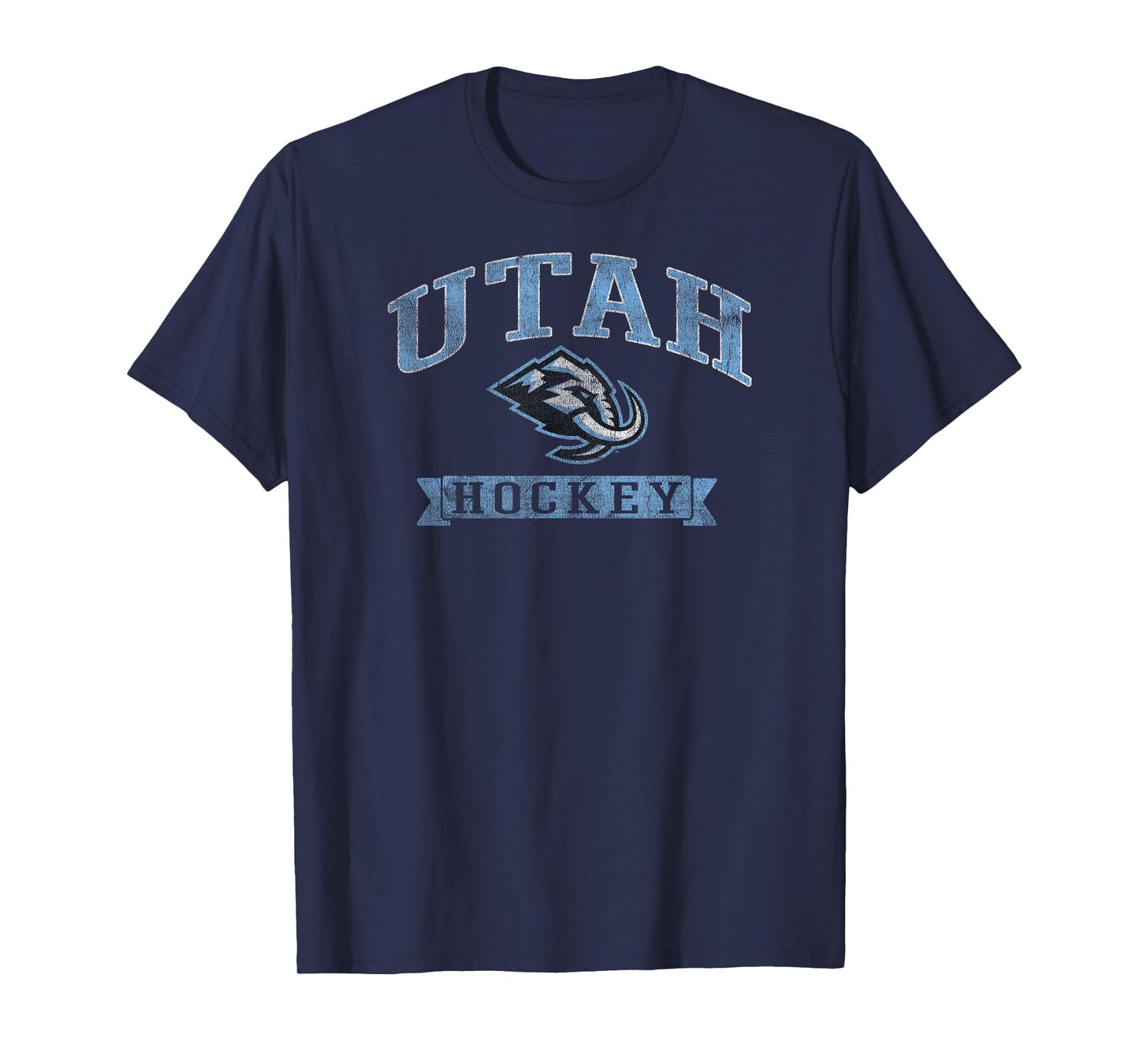 Utah Mammoth Vintage Hockey Dark Heather Officially Licensed T-Shirt