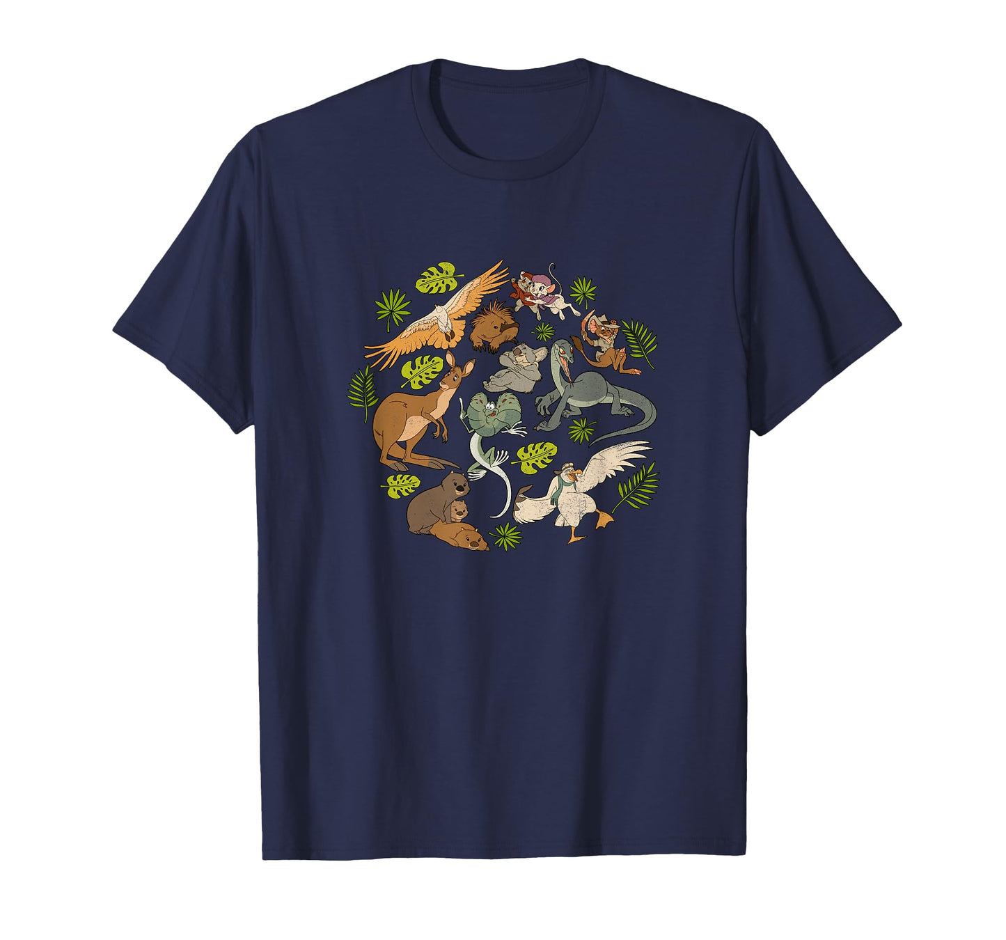 Disney The Rescuers Down Under Vintage Character Jumble T-Shirt