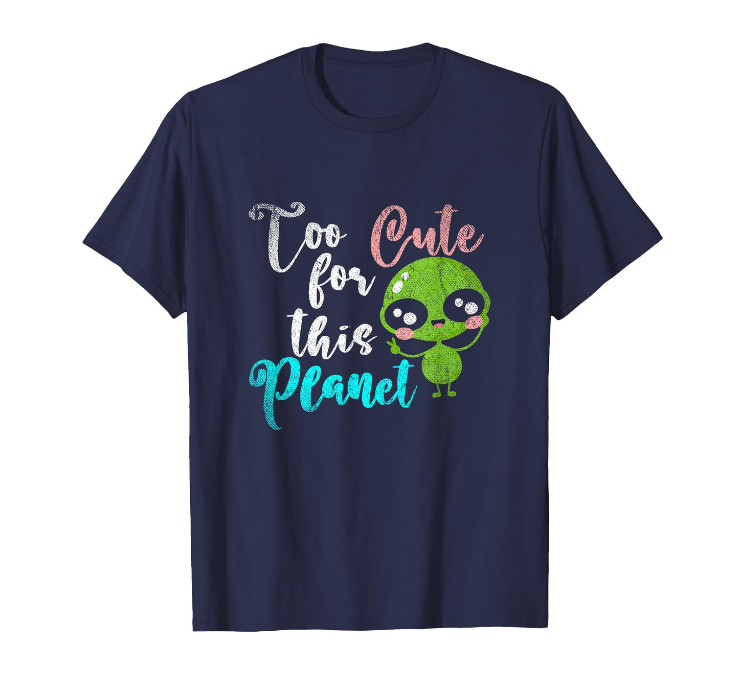 Funny UFO Women Girls Kids Gift Idea Cute Alien T-Shirt