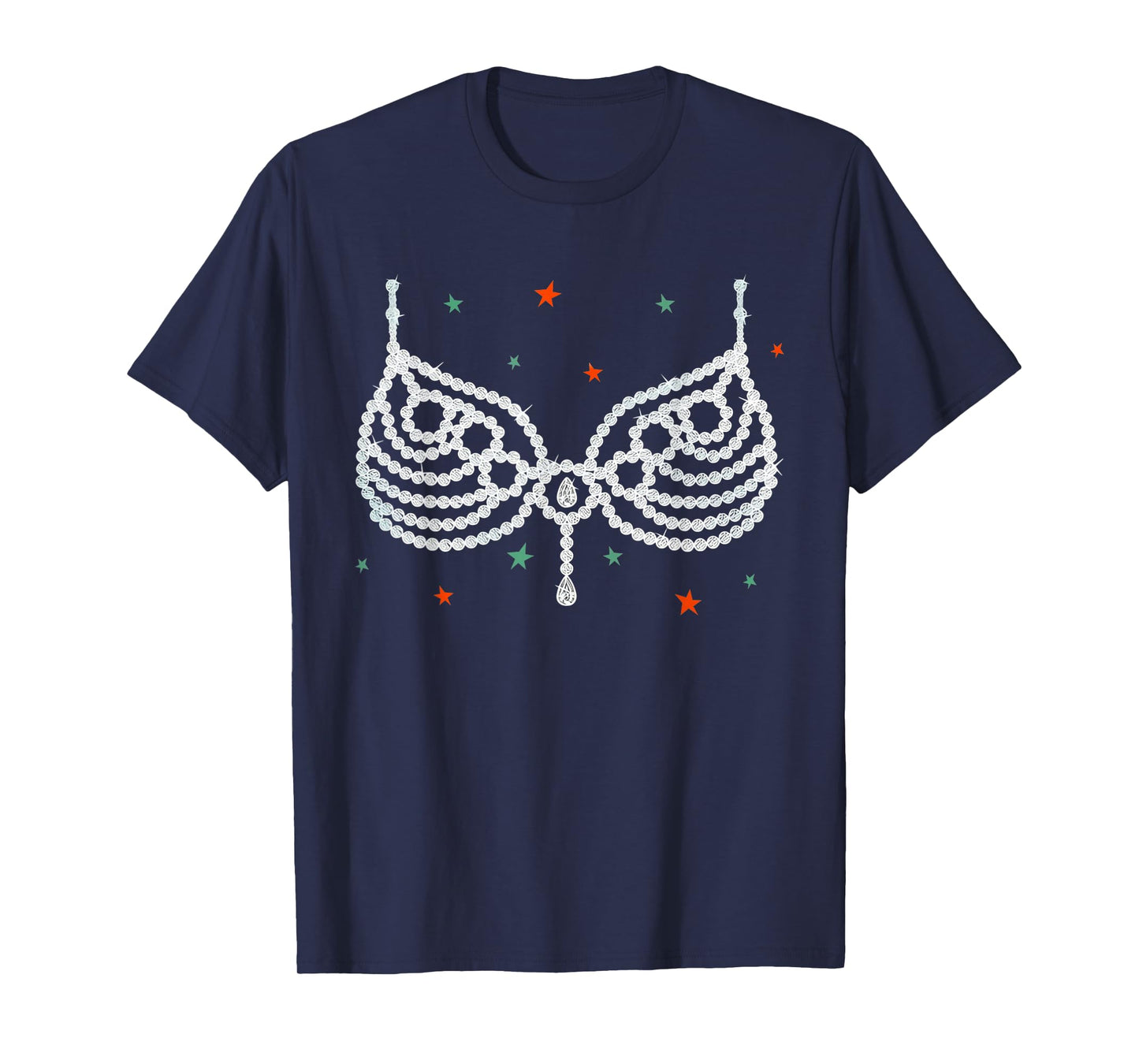 Funny Women The Life Halloween Orange Bra Costume Show Girl T-Shirt