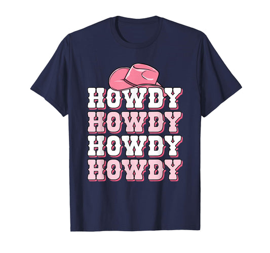 Cute Howdy Western Country Cowgirl Texas Rodeo Women Girls T-Shirt