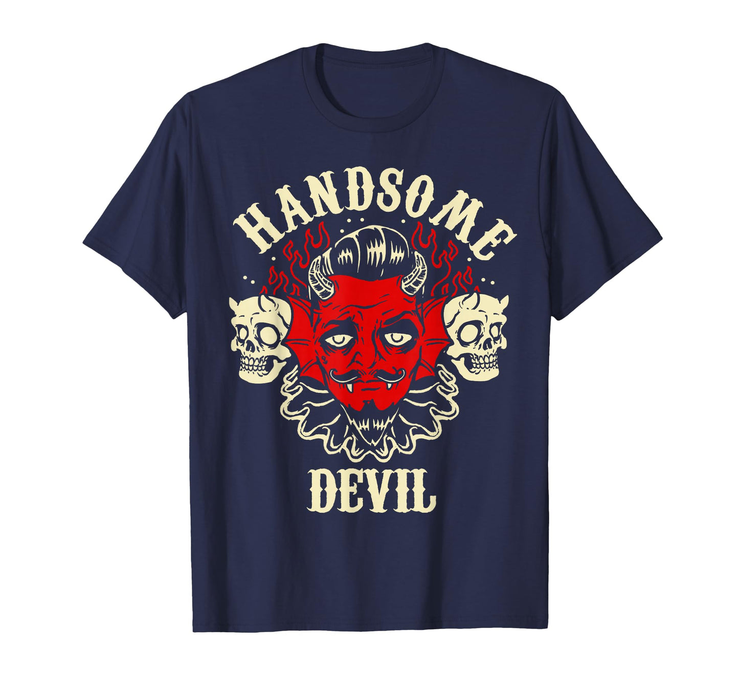 Horror Art - Handsome Devil Demon Psychobilly Lowbrow Art T-Shirt