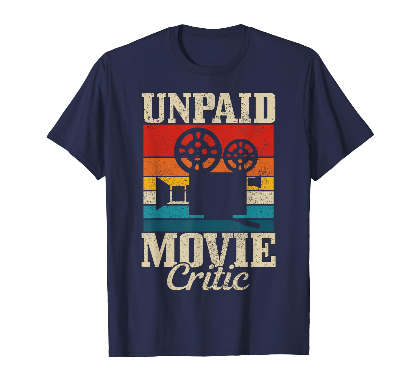 Unpaid Movie Critic Vintage Film Camera Filmmaker Funny Gift T-Shirt