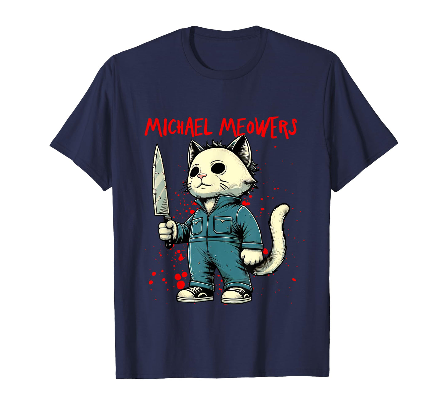 Funny Cat Horror Movies Cute Halloween for Cat Kitty Lovers T-Shirt
