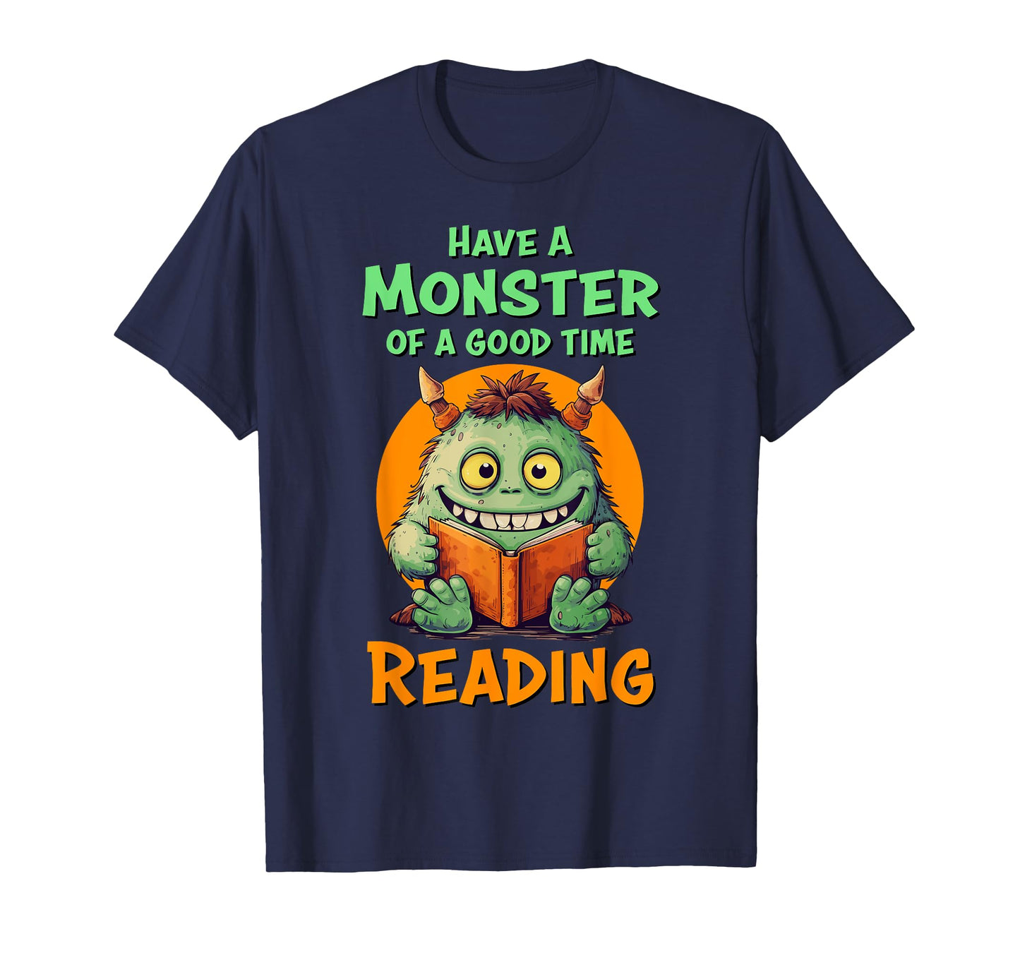 Funny Halloween Teacher Librarian Monster Reading Books Men Women Kids T-Shirt
