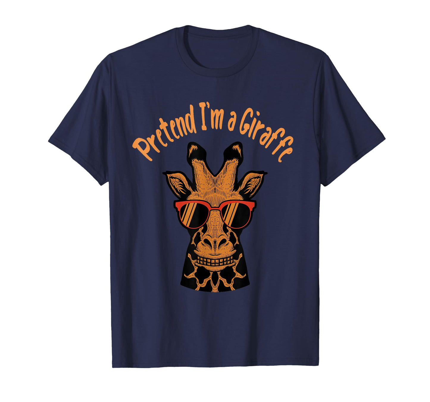Pretend I'm A Giraffe Tee Funny Lazy Halloween Costume party T-Shirt