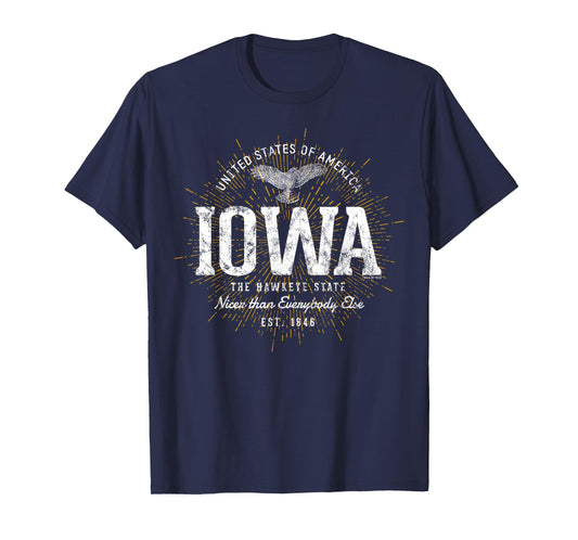 Vintage State of Iowa Retro T-Shirt