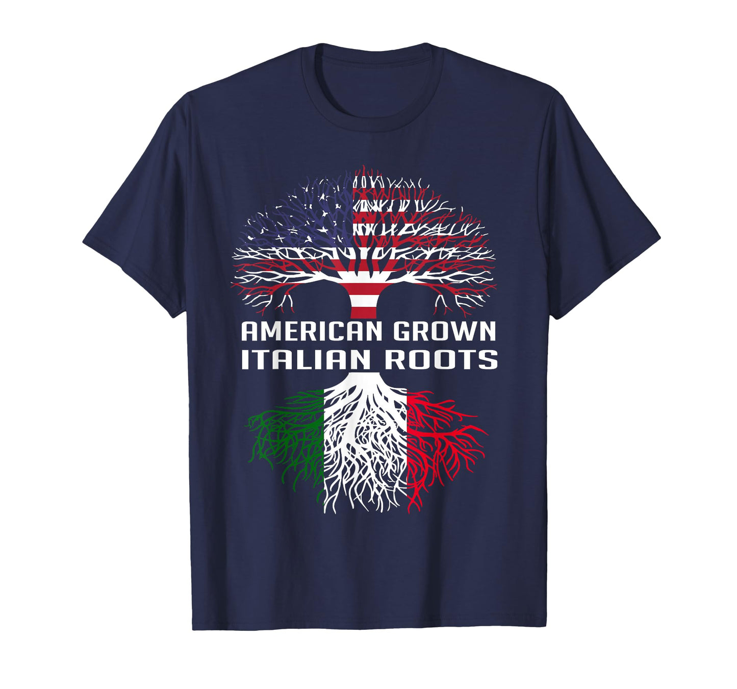American Grown Italian Roots Italy Flag Proud Men Women T-Shirt
