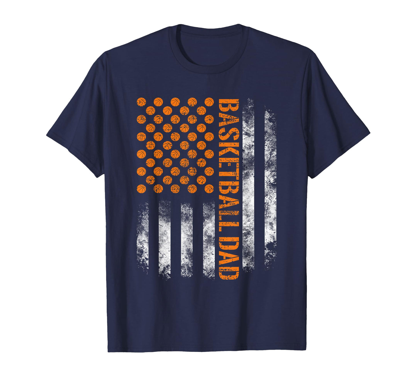 Proud Basketball Dad T-Shirt I USA Flag Daddy Team Jersey T-Shirt for Men