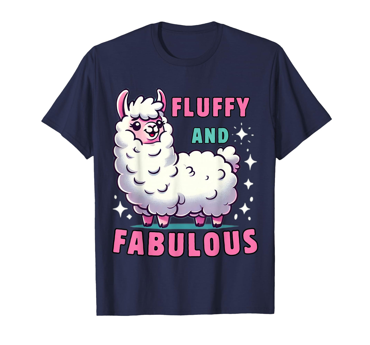 Fluffy and Fabulous Cute Llama for Animal Lovers T-Shirt
