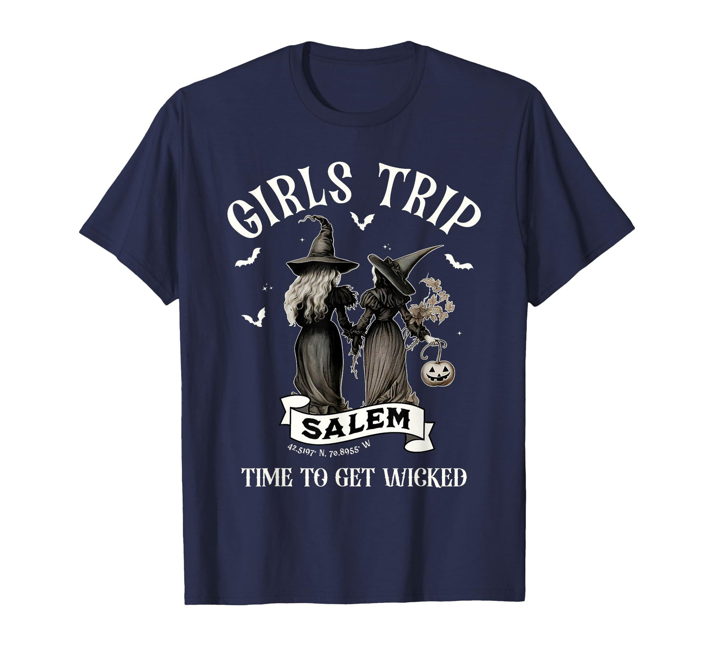 Retro Girls Trip Salem Time To Get Witch Funny Halloween T-Shirt