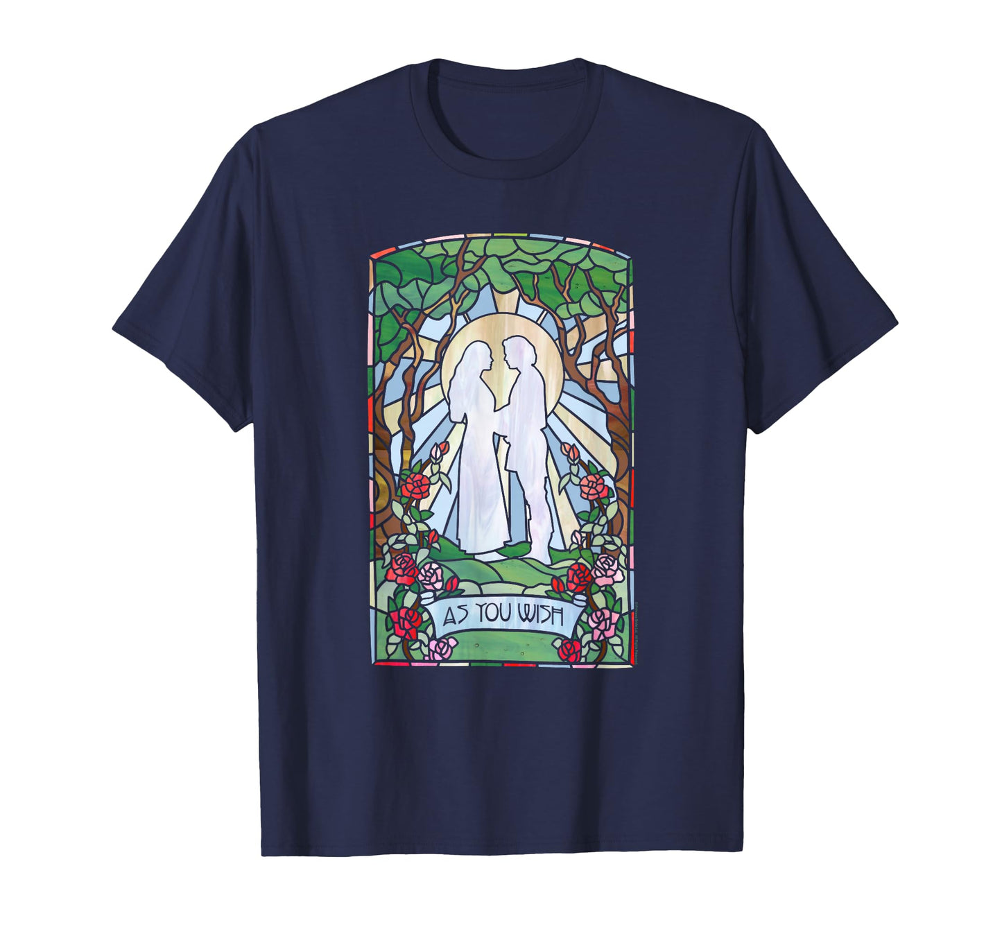 Princess Bride Westley and Buttercup Stained Glass Movie T-Shirt