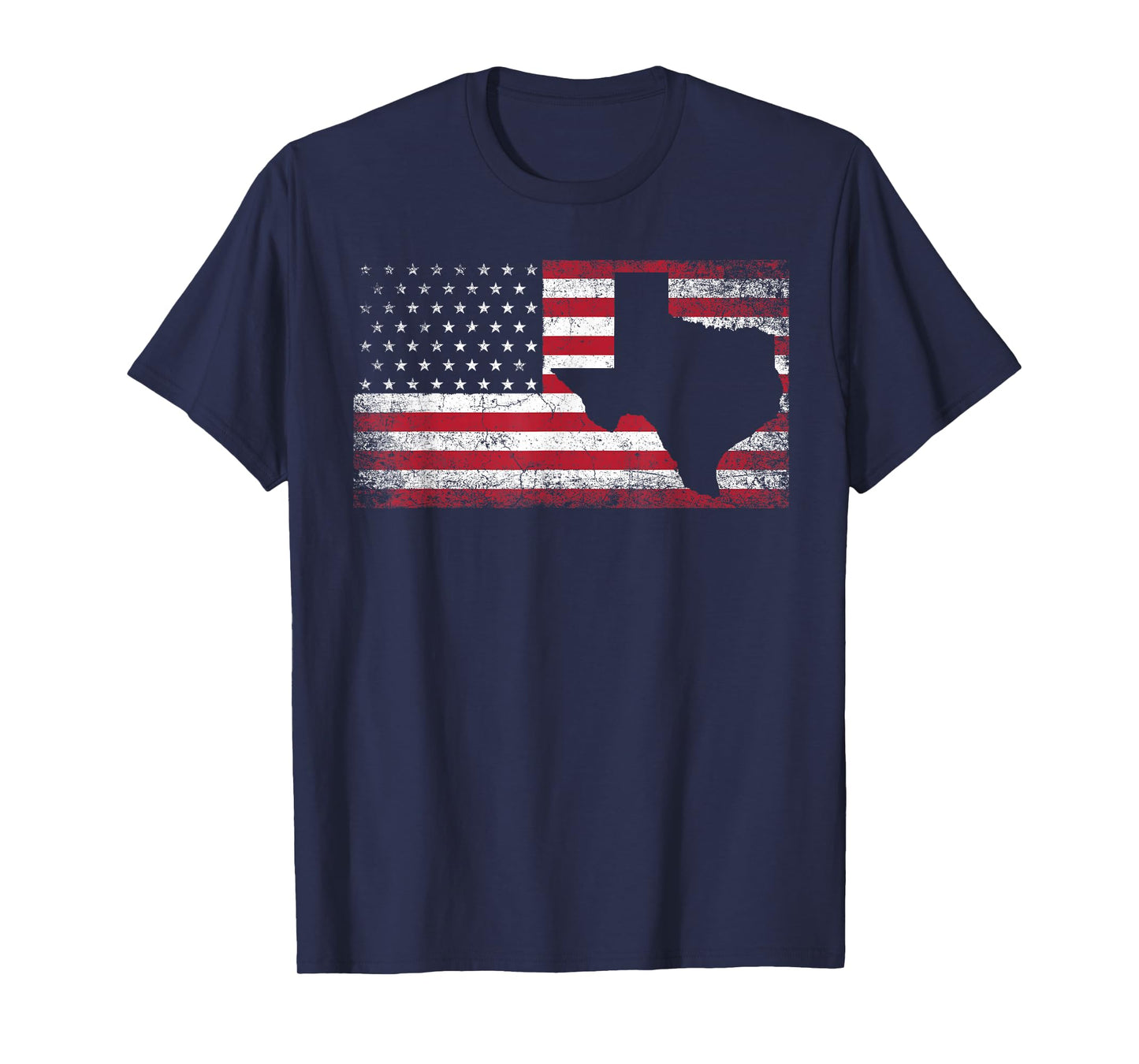 American Flag Texas 4th of July Vintage Gift Men Women Retro T-Shirt Small