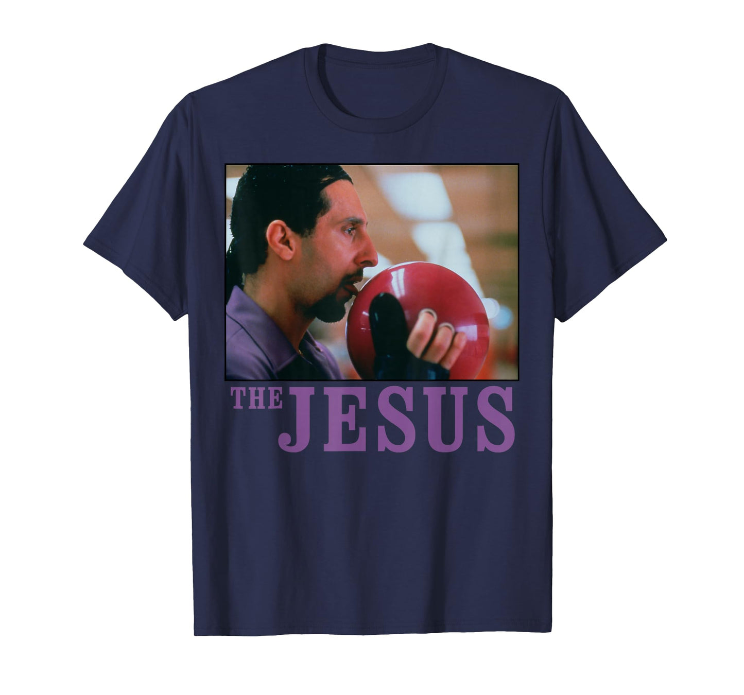 The Big Lebowski Jesus Licking The Bowling Ball Graphic Tee T-Shirt