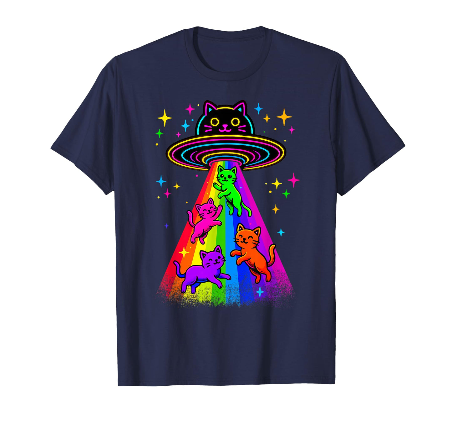 Cat UFO Cute Kitty Alien Spaceship Funny Cat Gifts T-Shirt