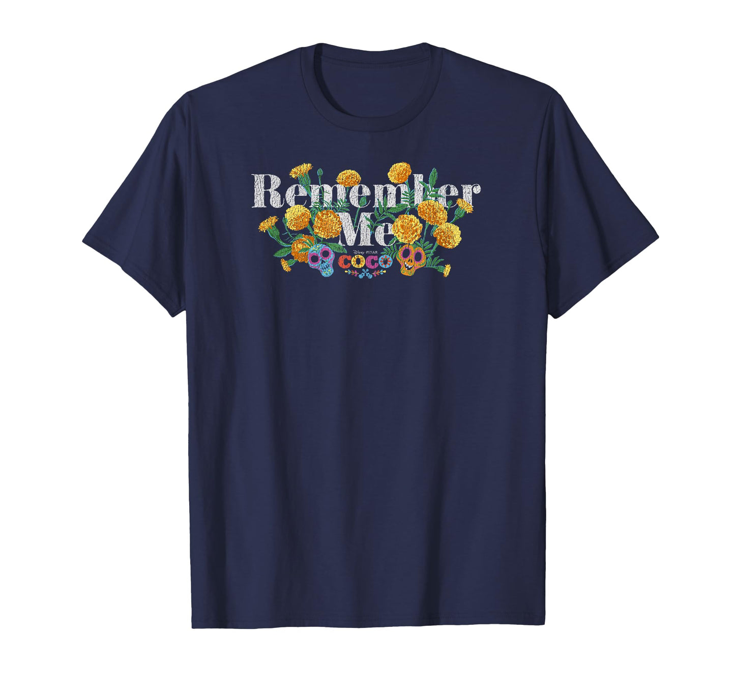 Disney Pixar Coco Remember Me Floral Logo T-Shirt