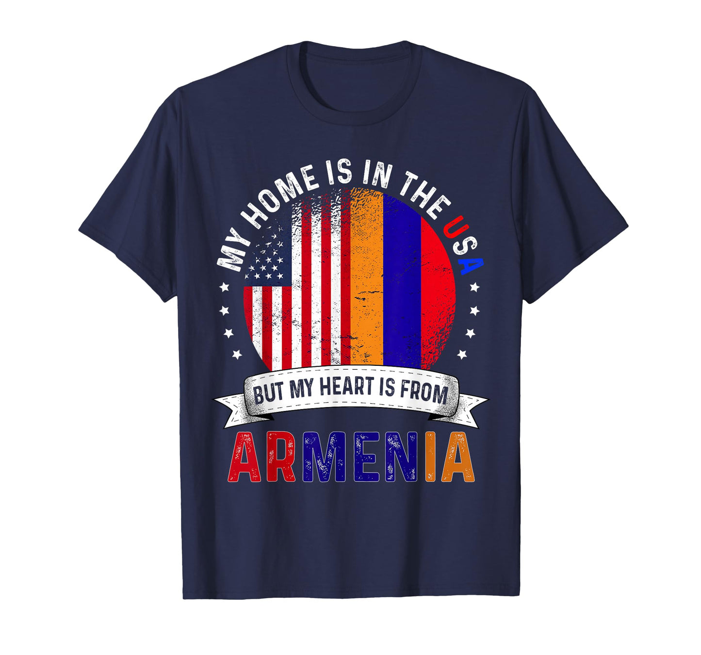 Armenian American Patriot Heart is from Armenia Flag T-Shirt