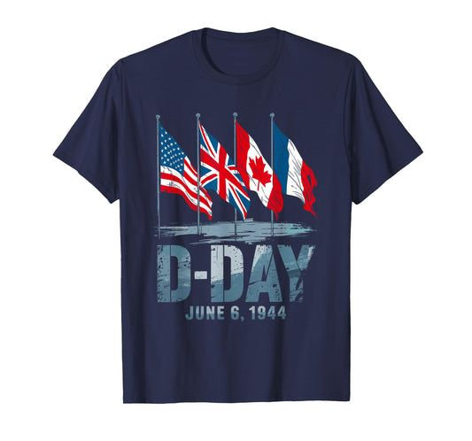 D-Day June 6 1944 Tribute Veterans 81st Anniversary T-Shirt