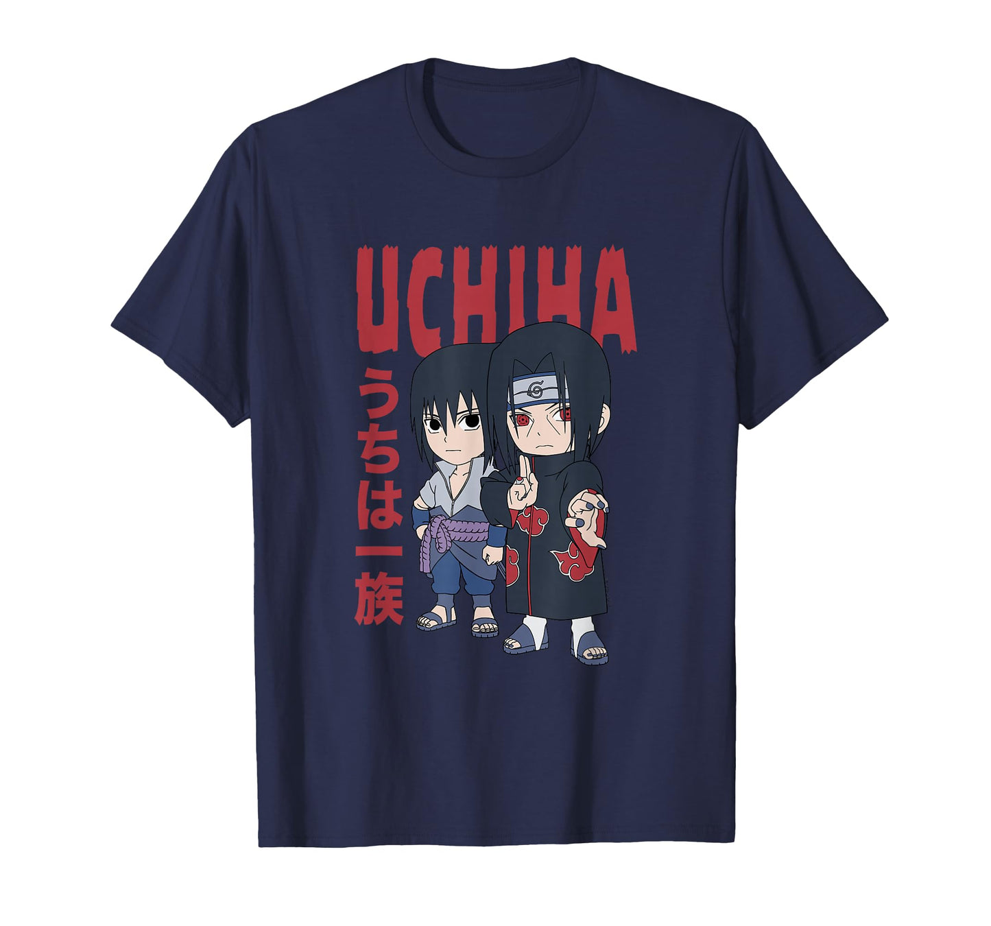 Naruto Shippuden Chibi Uchiha Pose Anime T-Shirt