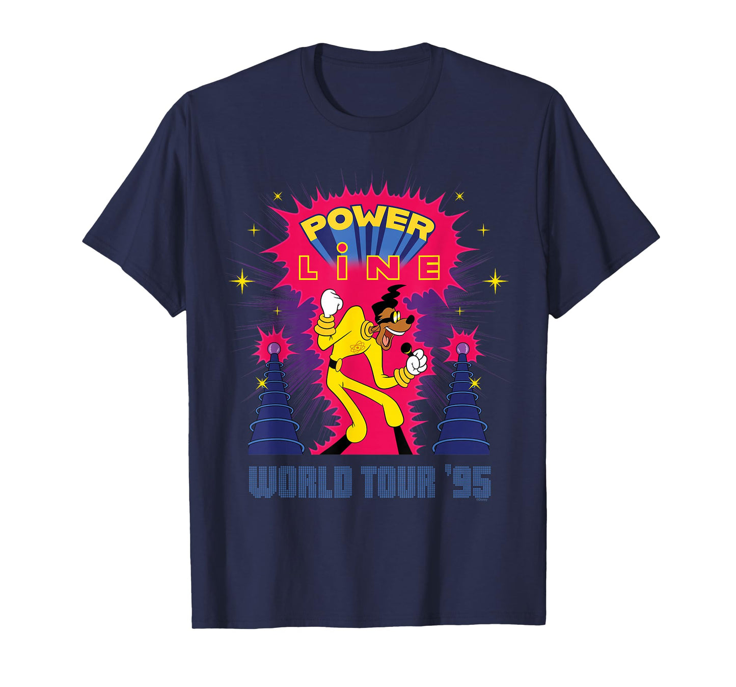 Disney A Goofy Movie Powerline World Tour '95 2-Sided Rock T-Shirt