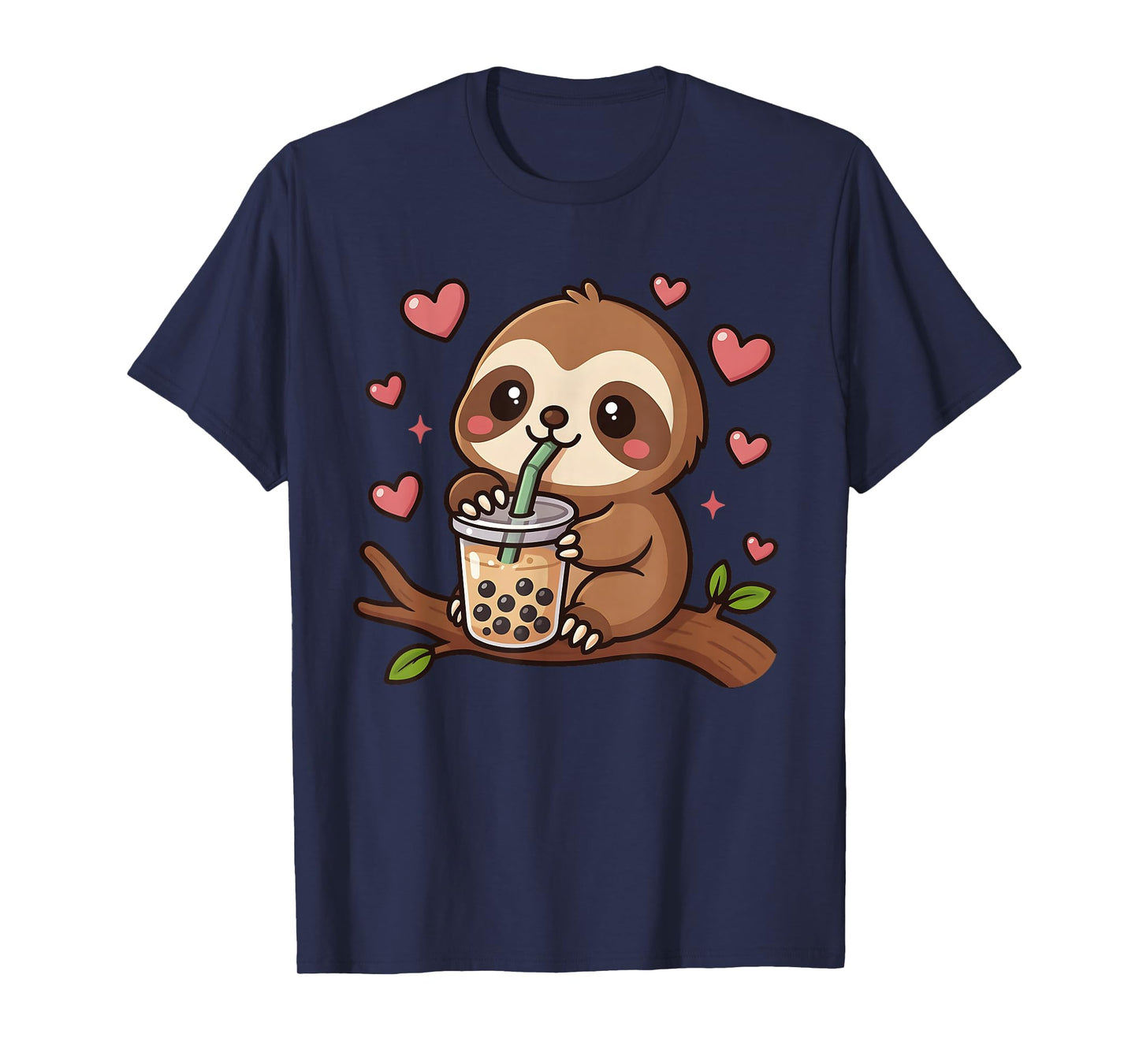 Cute Sloth Boba Tea Bubble Tea Anime Kawaii Neko Gift Idea T-Shirt