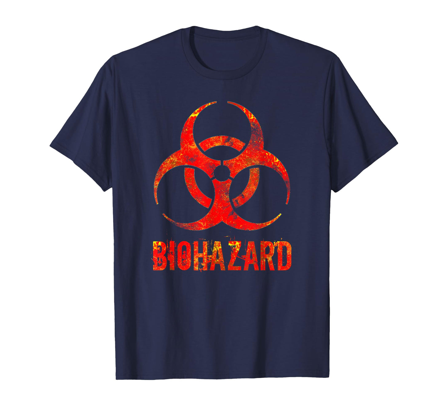 Biohazard Distressed Biology Science Teacher Rockstar Gift T-Shirt